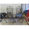 Image 1 : 2 Wrought Iron Padded Chairs 