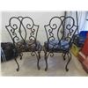 Image 2 : 2 Wrought Iron Padded Chairs 
