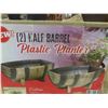 Image 3 : 2 New Old Stock Half Barrel Plastic Planters 