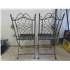 Image 2 : 2 Wrought Iron Style Patio Chairs 
