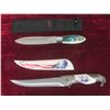 Image 1 : 2 Knives : 13'' with Eagle Graphics on Sheath and Handle , 11'' with Graphics
