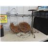 Image 1 : (3) Hanging Metal Plant and Flower Frames, Plant Stand 25Ft 12" High