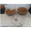 Image 2 : (3) Hanging Metal Plant and Flower Frames, Plant Stand 25Ft 12" High