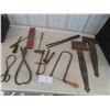 Image 1 : Vintage Tools,Branding Iron, Wood Level, Heavy Duty Hinges