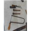 Image 3 : Vintage Tools,Branding Iron, Wood Level, Heavy Duty Hinges