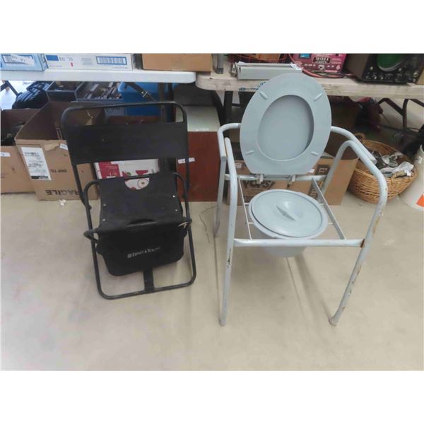 Outdoor Metal Frame Potty, & Camping Fold Up Chair