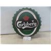 Image 1 : Carlsberg Bottle Cap metal Sign 16" Across