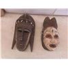 Image 1 : (2) Tribal Masks 22 1/2'' x 11 1/2'' & 18 1/2'' x 10''
