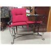 Image 1 : Wrought Iron Telephone Bench w/ New Cushions
