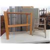 Image 1 : 2- Step Wood Step Stool & 2 Tier Shelf 13 1/2'' x 31 1/2'' x 29 1/2" H