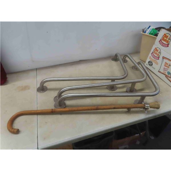 Mobility Support Bars (3) & Cane