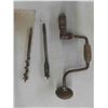 Image 2 : Vintage Blow Torch, Manual Hand Drill, Brass Box, Glass Lamp Shade