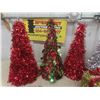 Image 3 : Christmas Decorations 20" Tall, Colorful Trees, Wreath,Santa Hat & More
