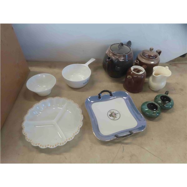 Servingware: Bowls, Plates,Teapots,Cream & Sugar, Corningware