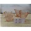 Image 1 : 4 Pieces of Pink Depression Glass