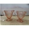 Image 3 : 4 Pieces of Pink Depression Glass