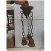 Image 2 : Ceiling Mount Light Fixture, Vintage Brass Hanging Light Fixture, 