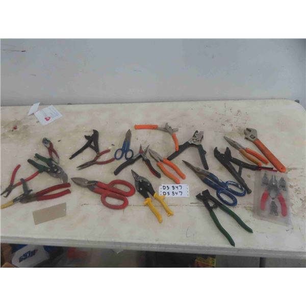 Tin Snips, Cutters, Plyers, Vice Grips, Snap Ring Plyers, Plus