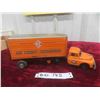 Image 1 : Vintage 1960s Tin Friction Toy 12'' Semi-Trailer Made in Japan ABC Freight