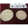 Image 2 : 1965 US Half Dollar and Quarter 