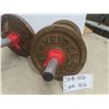 Image 2 : Weiders Adjustable Dumbells - 2 Hand Bars , (4) 5lbs Weights Total of 