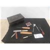 Image 1 : Metal Money Box , Folding Ruler , Vintage Coca Cola Ice Pack , Pocket Knives, 