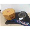Image 1 : Knox Hat Box , Size 7 Hat , Various Silk Ties 