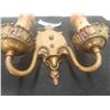 Image 2 : Vintage Wall Mount Light Scone Brass/Metal