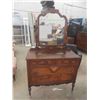 Image 1 : Walnut Dresser 34'' x 40'' x 18'' & Mirror 34'' x 24''