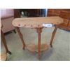 Image 2 : 2 Matching Half Moon Stands with Pie Crust Detailing 23'' x 24'' x 12''