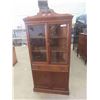 Image 1 : Walnut Corner China Cabinet 64'' x 34'' x 18''