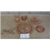 Image 1 : 4 Pieces of Pink Depression Glass