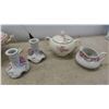 Image 2 : China Cream and Sugar, Candlestick Holders, Covered Serving Dish, Plus