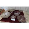 Image 1 : Cut Glass Servingware:Bowls, Platters, Pedestal Trays, 2 Punch Bowls, 22 Glasses