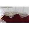 Image 2 : Cut Glass Servingware:Bowls, Platters, Pedestal Trays, 2 Punch Bowls, 22 Glasses