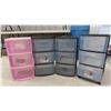 Image 1 : (4) 3 Drawer Organizers 14 1/2'' x 12 1/2'' x 24'' 