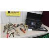 Image 1 : Tool Box with Crescent Wrenches, Pop Rivot Gun, Pipe Cutter & More - Back