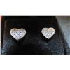 Image 2 : 10kt Gold with Diamond Pierced Earrings Total Weight 1.1 Grams
