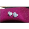 Image 5 : 10kt Gold with Diamond Pierced Earrings Total Weight 1.1 Grams