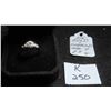 Image 1 : 10kt Gold and Diamond Ladies Ring Size 7 Total Weight 2.3 Grams