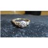 Image 2 : 10kt Gold and Diamond Ladies Ring Size 7 Total Weight 2.3 Grams