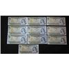 Image 1 : (10) 1973 $1 Canadian Bills 