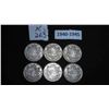Image 1 : (6) 1940-1945 Canadian 50 Cent Coins 