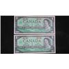Image 3 : (4) 1967 Canadian Centennial $1 Bills 
