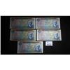 Image 1 : (5) 1972 Canadian $5 Bills
