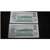 Image 2 : 1973 Canadian $1 Bills - 2 Have Sequential Serial Numbers