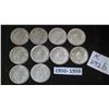 Image 1 : (10) Canadian 50 Cent Coins 1950-1959