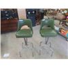 Image 1 : 2 Chrome Leg Swivel Bar Stools 