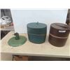 Image 1 : 2 Hat Boxes , Metal Christmas Tree Stand 