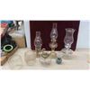 Image 1 : 3 Oil Lamps - 1 Mini , 1 Base , 2 Shades 